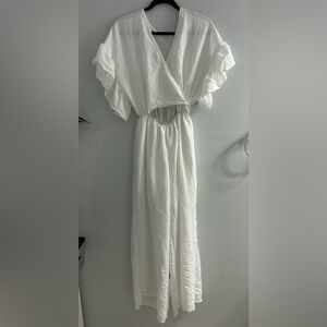 Talulah white wrap cut out jumpsuit